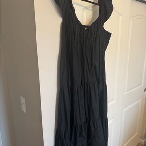 Abercrombie & Fitch Black Midi Dress